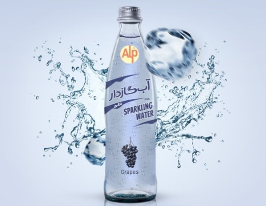 carbonated water beverage packaging design